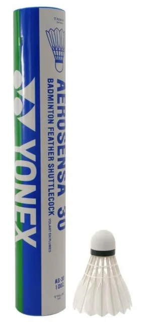Yonex Aerosensa 30 Feather Shuttlecocks (Dozen - 12 Shuttles)