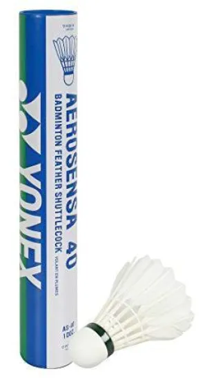 Yonex Aerosensa 40 Feather Shuttlecocks (Dozen - 12 Shuttles)