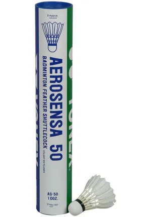 Yonex AeroSensa 50 Shuttlecock  (Dozen - 12 Shuttles)