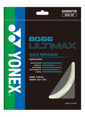 Yonex BG-66 Ultimax Badminton String Set (10m)