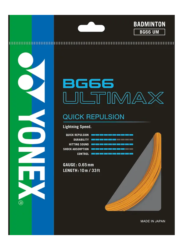 Yonex BG-66 Ultimax Badminton String Set (10m)
