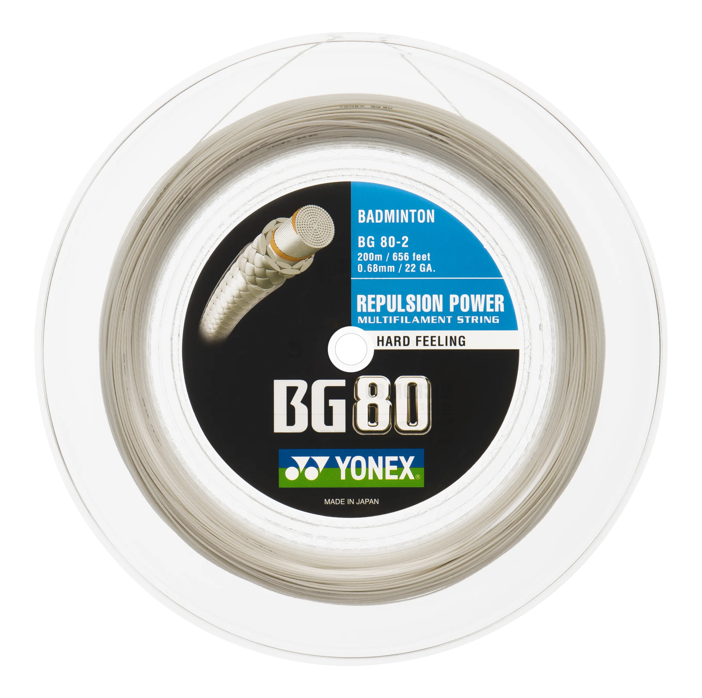 Yonex BG80 - 200m Badminton String Reel [White]