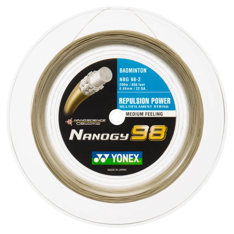 Yonex Nanogy 98 Badminton String Reel — 200m